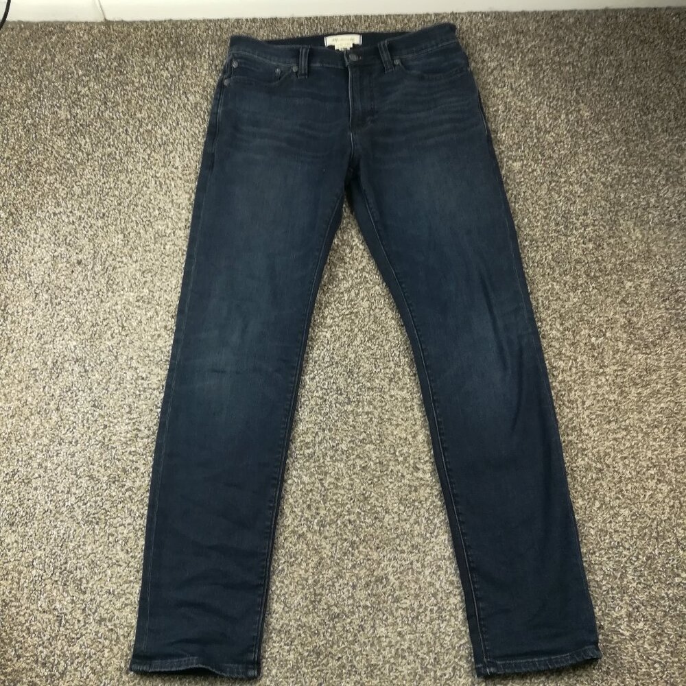 Madewell Jeans Slim Fit Dark Wash Paxson Stretch Blue Mens 31x32 (Fits 32x32)